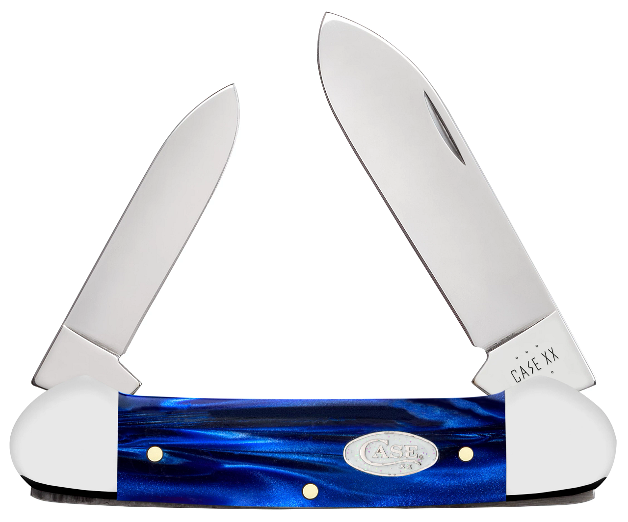 Case Knives Case xx Knives Canoe Blue Pearl Kirinite 23447 Stainless Pocket Knife