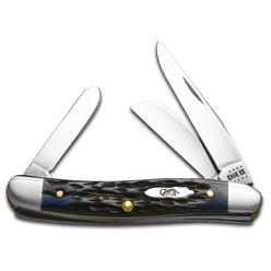 Case Knives Case XX Knives Peachseed Jigged Navy Blue Bone Stockman 71222 Stainless Pocket Knife