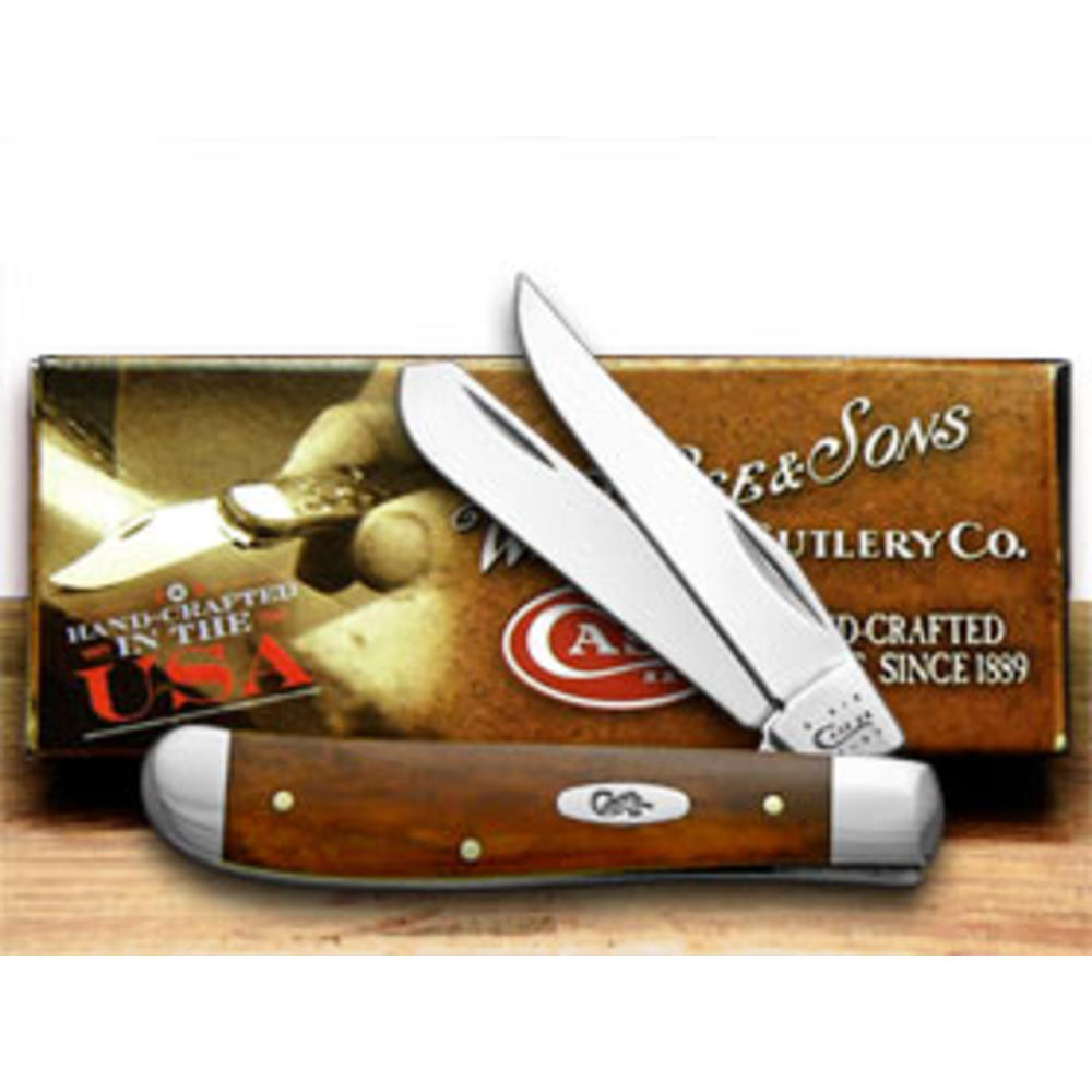 Case Knives Case XX Knives Chestnut Bone Mini Trapper Pocket Knife 28700