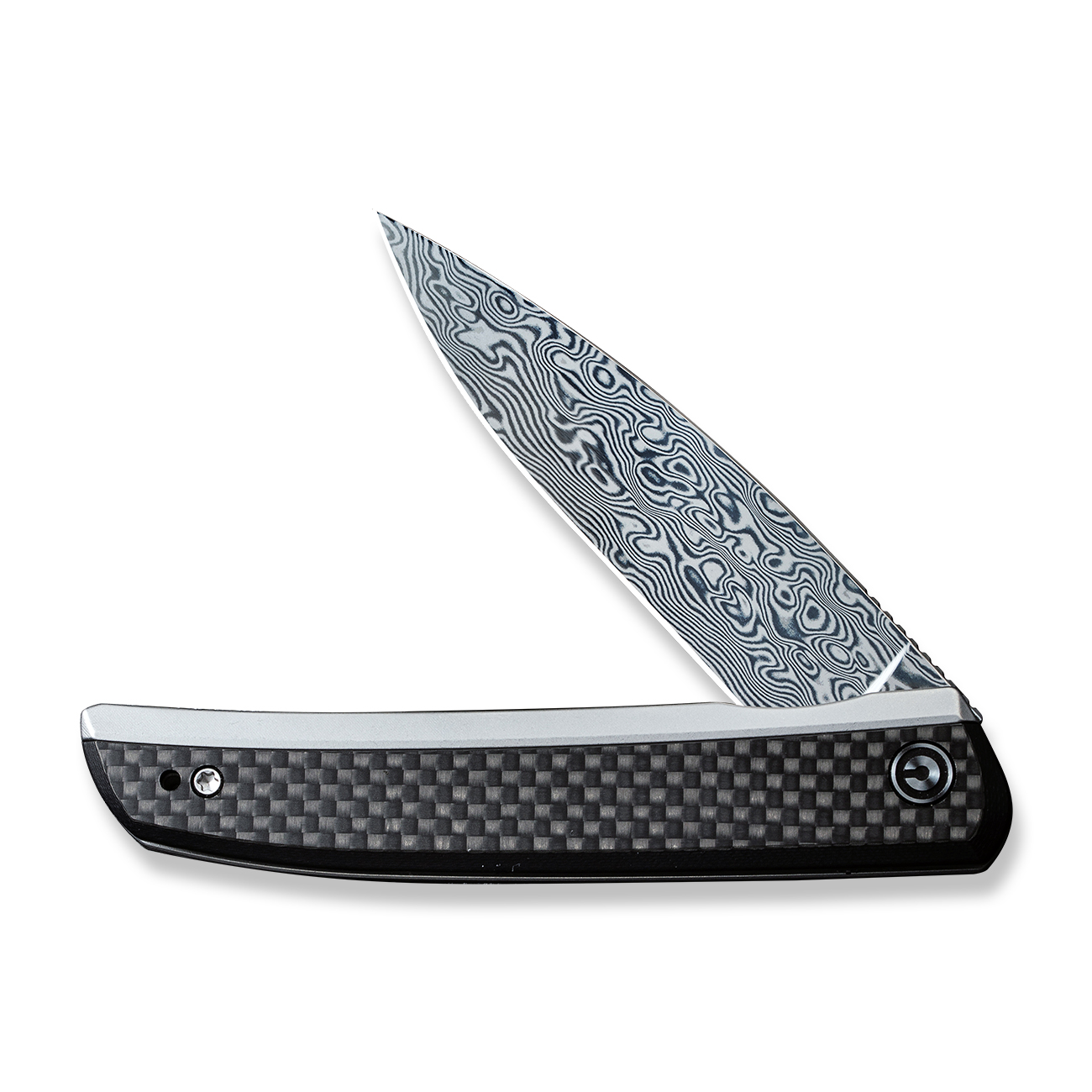Civivi Knives Savant C20063B-DS1 Frame Lock Damascus Carbon Fiber Pocket Knife C20063-DS1
