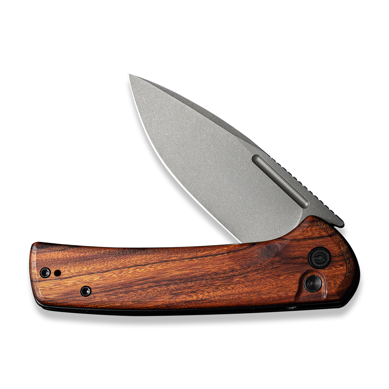Civivi Knives Conspirator Button Lock C21006-3 Nitro-V Stainless/Cuibourtia Wood Pocket Knife