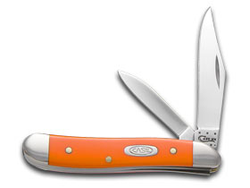 Case Knives Case XX Knives Smooth Orange Delrin Peanut Stainless Pocket Knife 80504