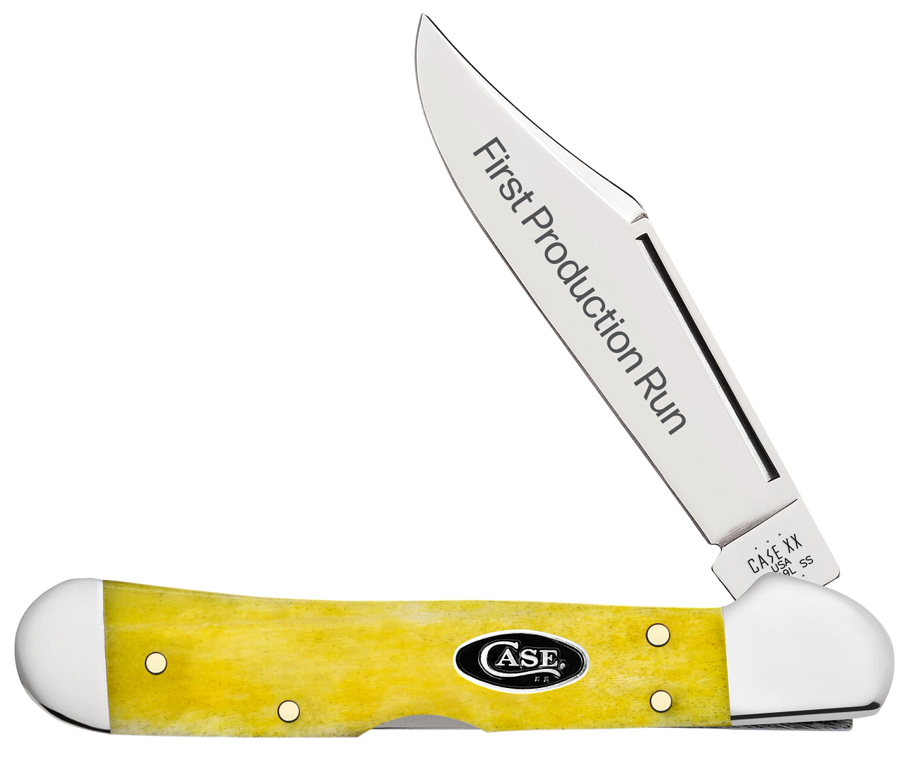 Case Knives Case XX Knives First Run Mini Copperlock Yellow Bone 94204 Stainless Steel 1/250 Pocket Knife