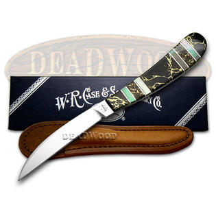 Case Knives Case Xx Exotic Black Aztec Stone Genuine Black Lip