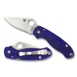 Spyderco Para 3 Liner Lock Knife Dark Blue G-10 & CPM-S110V Stainless C223GPDBL Pocket Knives