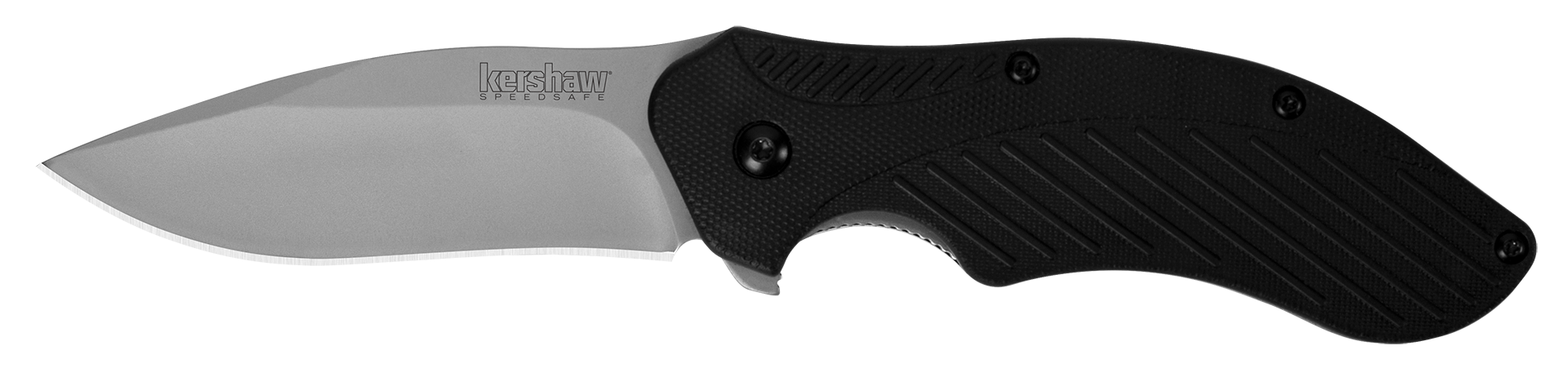 Kershaw Knives Black Glass-Filled Nylon Clash Liner Lock Stainless Pocket Knife 1605