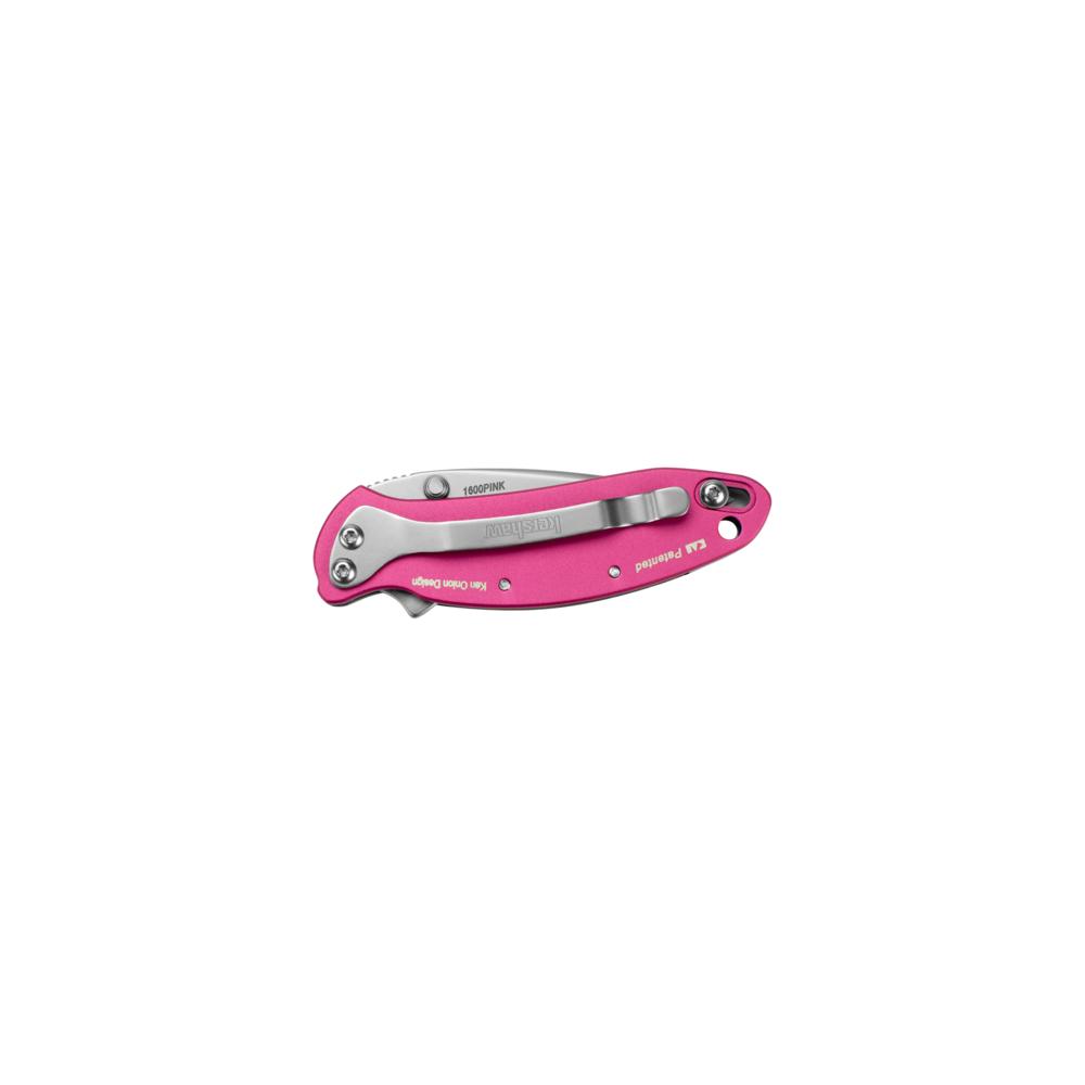 Kershaw Pink Anodized Aluminum Chive Liner Lock 420HC Carbon Pocket Knife Knives