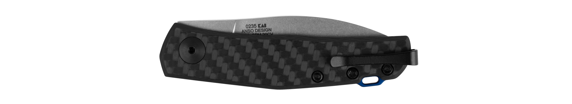 Zero Tolerance Black Carbon Fiber 0235 Anso Slip-joint 20CV Stainless Pocket Knife Knives