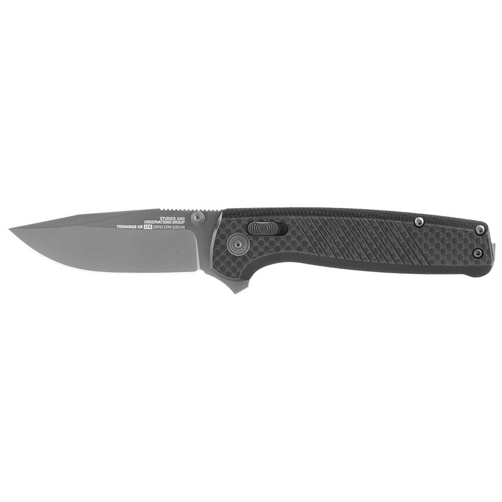 SOG Knives SOG Black Carbon Fiber & Graphite Terminus XR LTE S35VN Stainless Steel Pocket Knife
