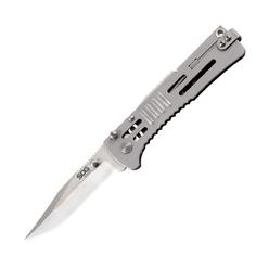 SOG Knives Stainless Steel Slim Jim Lockback AUS-8 Pocket Knife SJ31-CP