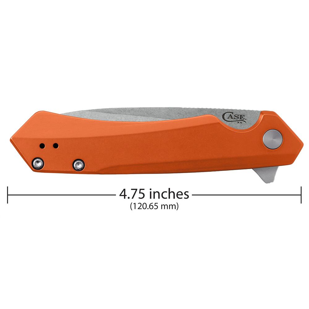 Case Knives Case xx Knives Kinzua 64696 Frame Lock S35VN Steel & Orange Aluminum Pocket Knife