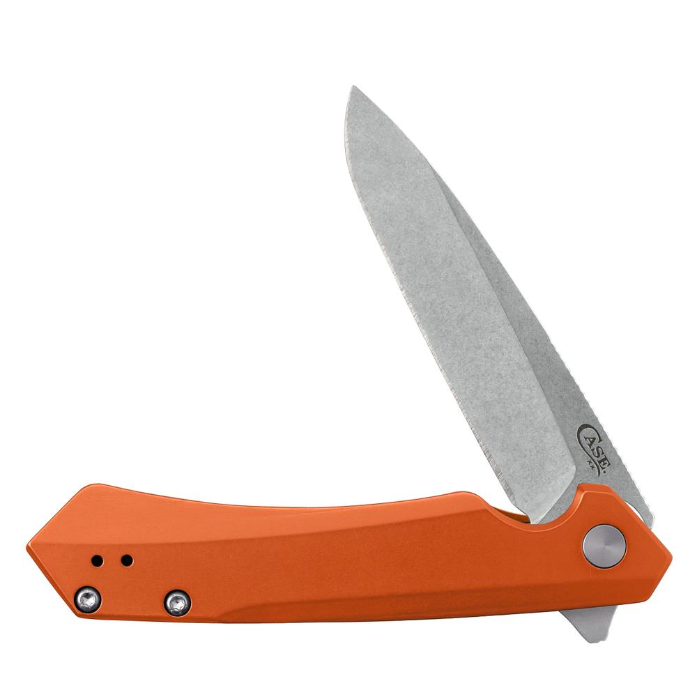 Case Knives Case xx Knives Kinzua 64696 Frame Lock S35VN Steel & Orange Aluminum Pocket Knife