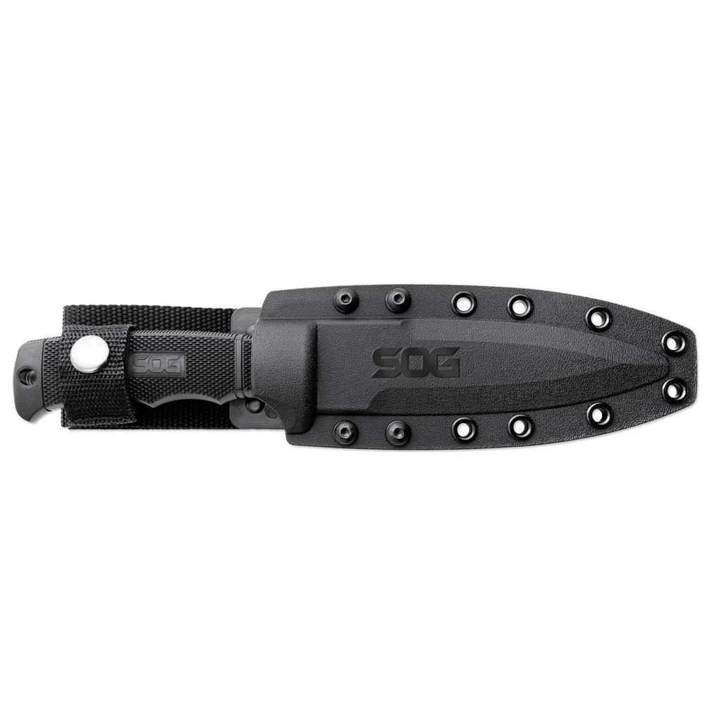 SOG Knives Black Glass Reinforced Nylon GRN Seal Pup Elite Fixed Blade AUS-8 Stainless Knife E37T-K