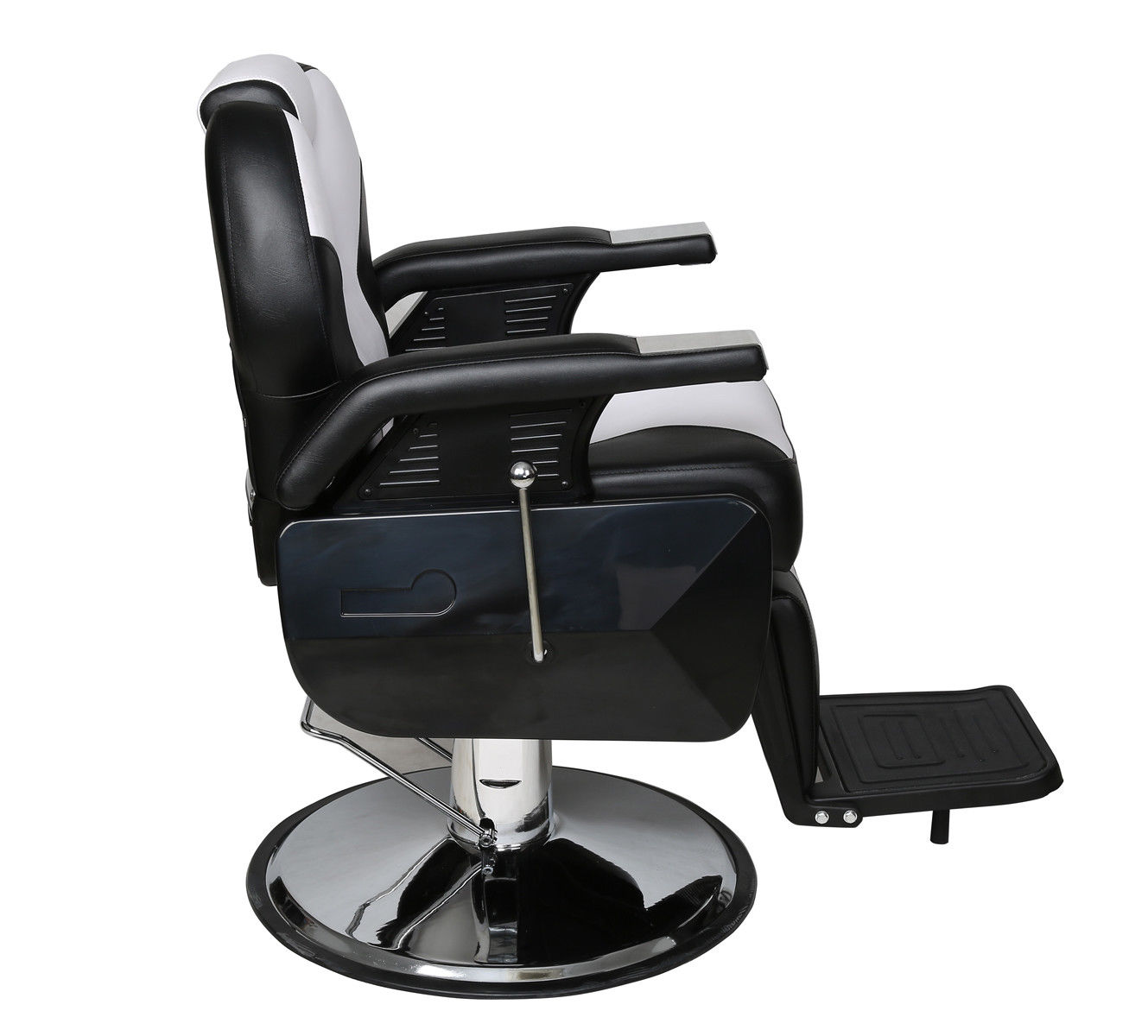 BarberPub All Purpose Hydraulic Barber Chair Salon Beauty Chair 2687 White&Black
