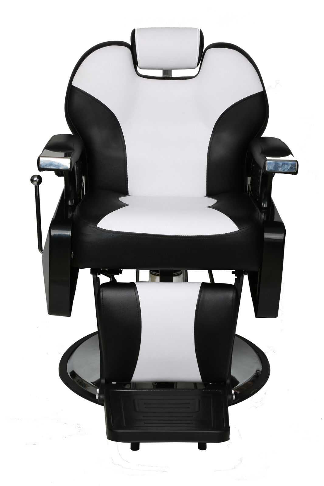 BarberPub All Purpose Hydraulic Barber Chair Salon Beauty Chair 2687 White&Black
