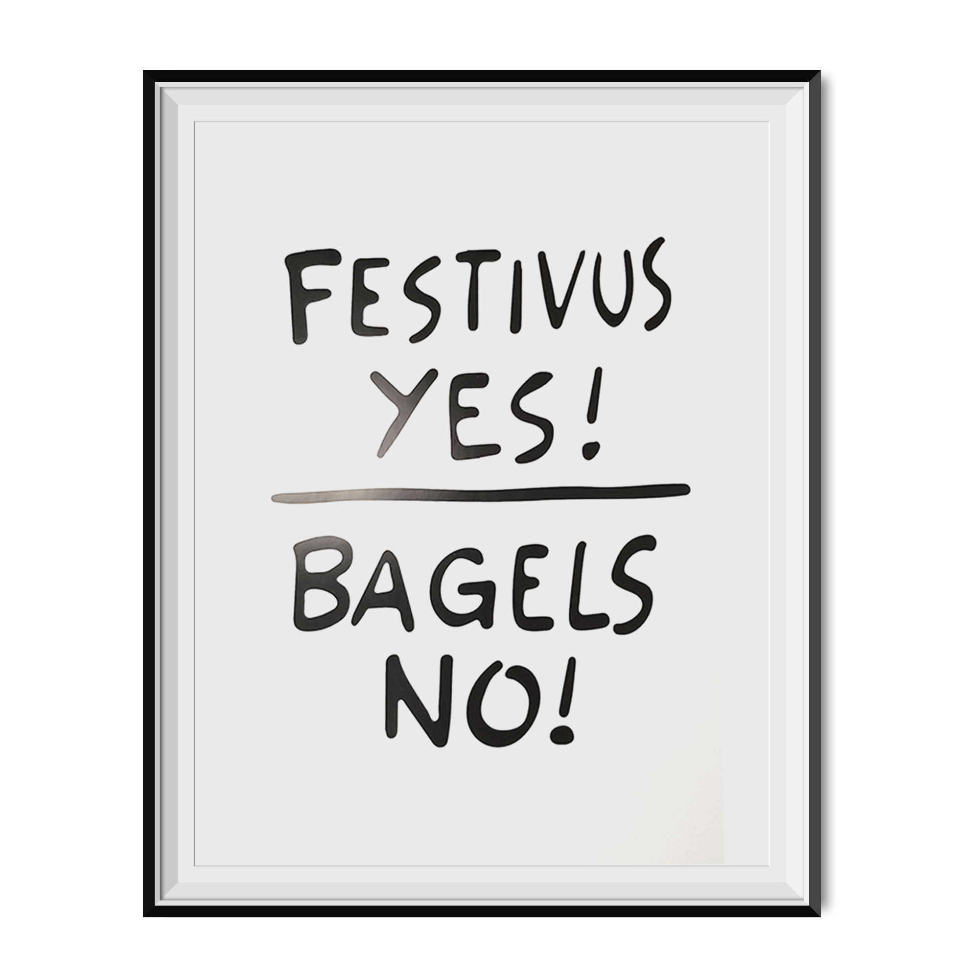 Mypartyshirt Festivus Yes Bagels No Sign Poster Seinfeld Cosmo Kramer Holiday Christmas Gift