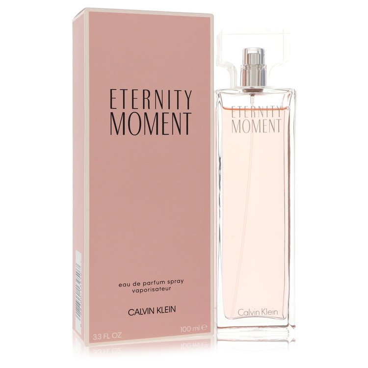 Calvin Klein Eau De Parfum Spray 3.4 Oz Eternity Moment Perfume By Calvin Klein For Women