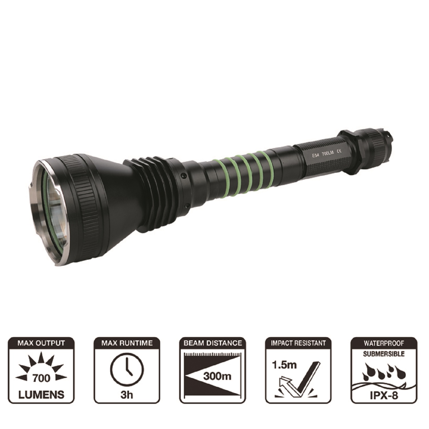 Greatlite Tactical 700 Lumen Led Flashlight - Expe54