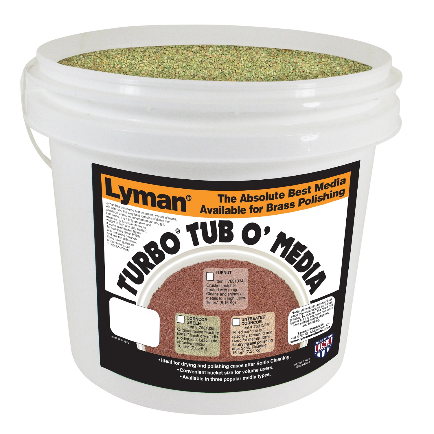 Lyman Turbo Tub O Media Corncob Green 16lb 7631335 - 7631335