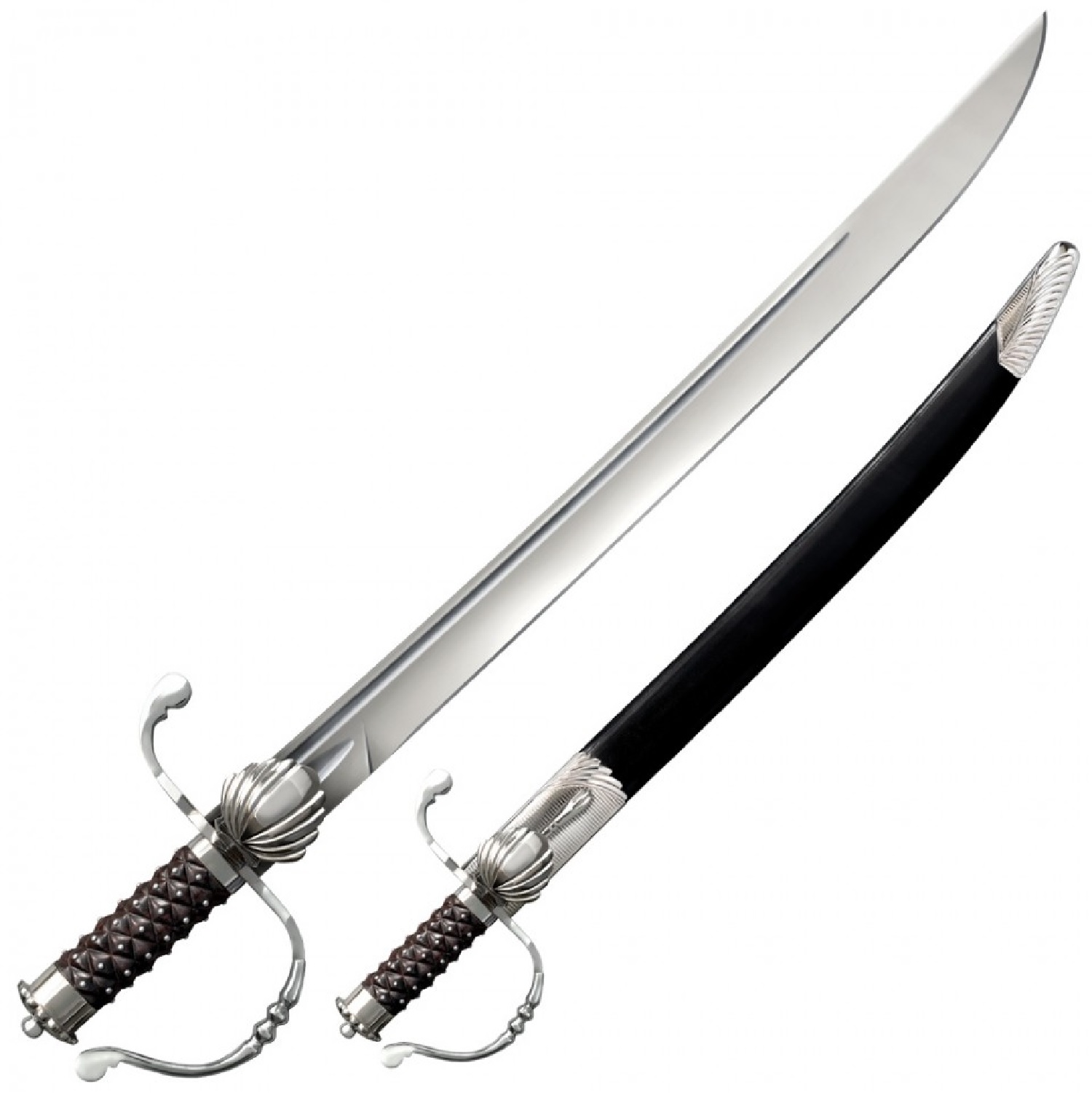 Cold Steel CLD-88CLQ 2019 5.25 in. Hunting Sword Sword with 1055 Carbon Steel Blade & Rosewood Handles