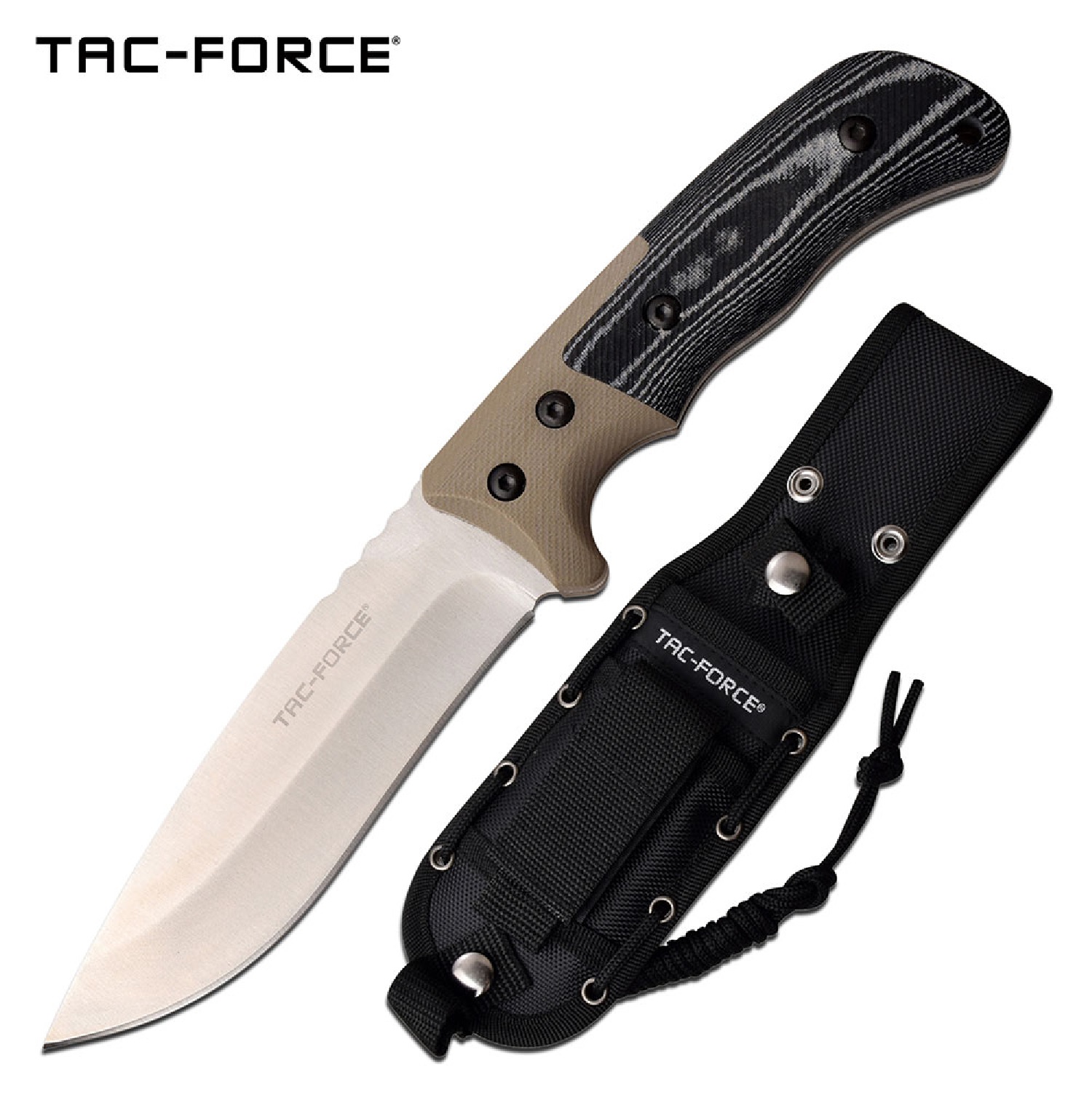 TAC Force Tac-force Fixed 4.9 In Blade Tan-white Micarta Handle - Tf-fix006tn