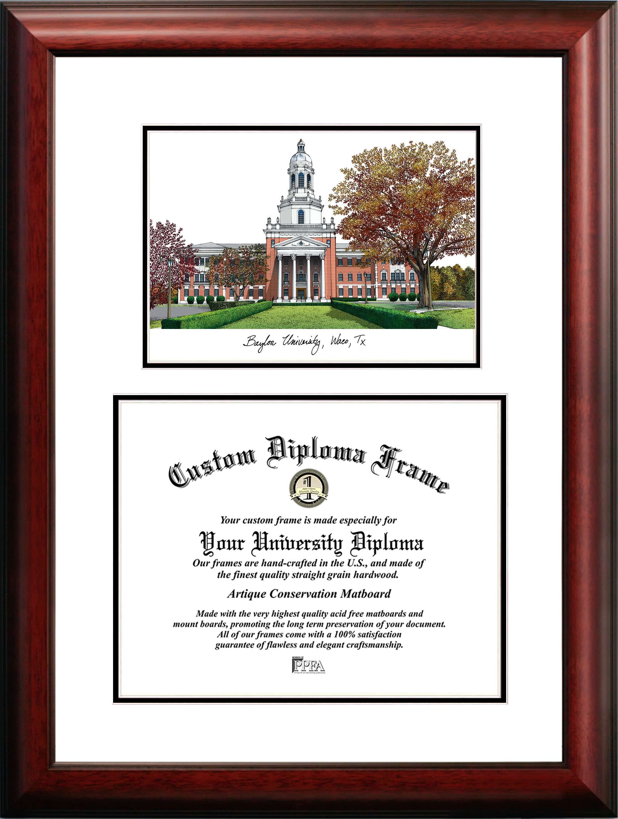 Campus Images Baylor University 14w X 11h Scholar Diploma Frame
