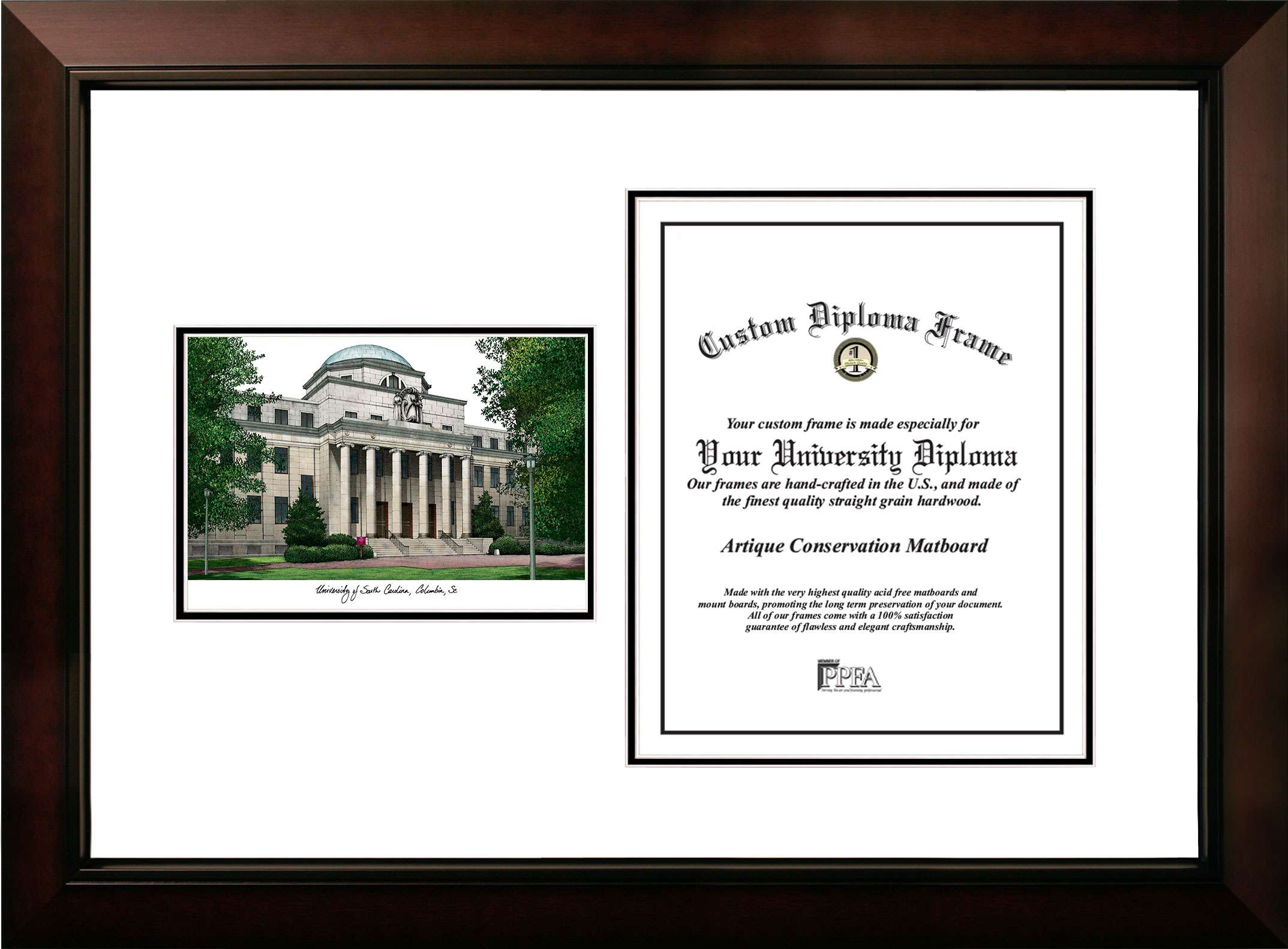 Campus Images University Of South Carolina 11w X 14h Legacy Scholar Diploma Frame