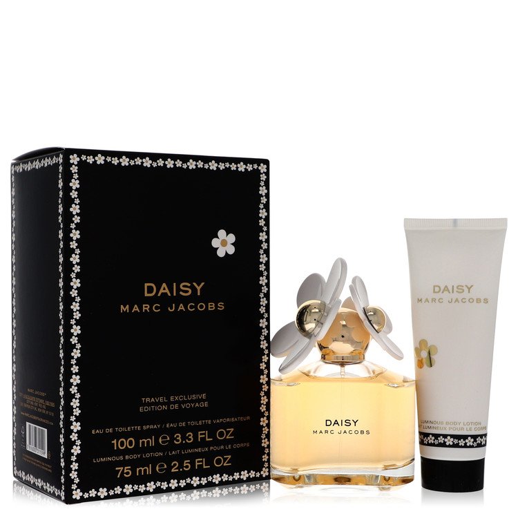 Marc Jacobs Gift Set -- 3.4 Oz Eau De Toilette Spray Plus 2.5 Oz Body Lotion Daisy Perfume By Marc Jacobs For Women