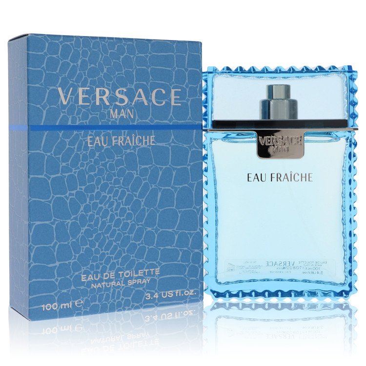 Versace Eau Fraiche Eau De Toilette Spray (blue) 3.4 Oz Versace Man Cologne By Versace For Men