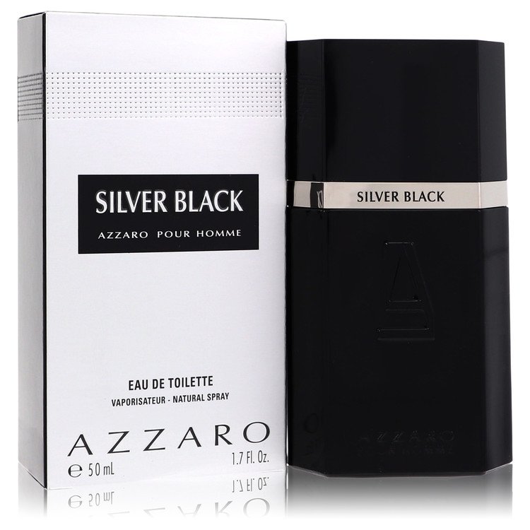 Azzaro Eau De Toilette Spray 1.7 Oz Silver Black Cologne By Azzaro For Men