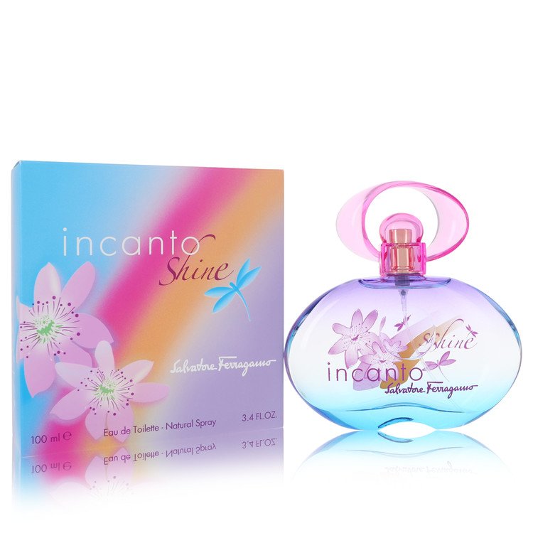 Salvatore Ferragamo Eau De Toilette Spray 3.4 Oz Incanto Shine Perfume By Salvatore Ferragamo For Women
