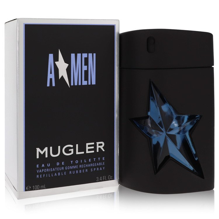 Thierry Mugler Eau De Toilette Spray Refillable (rubber) 3.4 Oz Angel Cologne By Thierry Mugler For Men