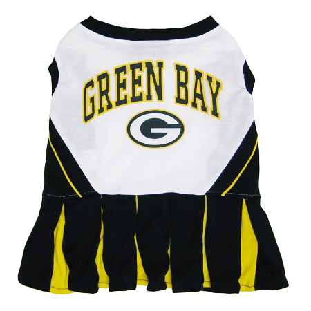 Pets First Gbpclo-m Green Bay Packers Nfl Dog Cheerleader Outfit - Medium