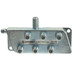 CableWholesale F-pin Coaxial Splitter, 6 Way, 5-900 Mhz, Uhf-vhf-fm, Ota/broadcast Tv/antenna