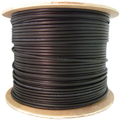 CableWholesale 12 Fiber Indoor/outdoor Fiber Optic Cable, Multimode 50/125 Om3, Plenum Rated, Black, Spool, 1000ft