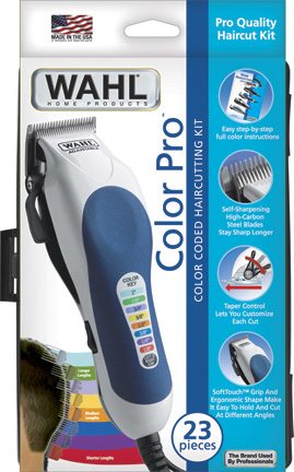 Wahl 79300 400t Color Pro Hair Cutting Clipper Kit 20 Pc Hard