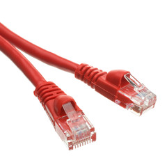 CableWholesale Cat5e Red Ethernet Patch Cable, Snagless/molded Boot, 10 Foot