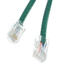CableWholesale Cat5e Green Ethernet Patch Cable, Bootless, 25 Foot