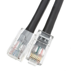 CableWholesale Cat6 Black Ethernet Patch Cable, Bootless, 50 Foot