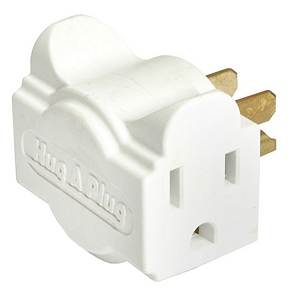 Hug-A-Plug Hug-a-plug Dual Outlet Wall Adapter, 6pk, White