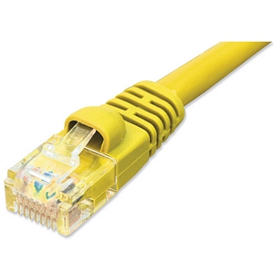 Ziotek CAT5e Enhanced Patch Cable, W/ Boot 10ft, Yellow