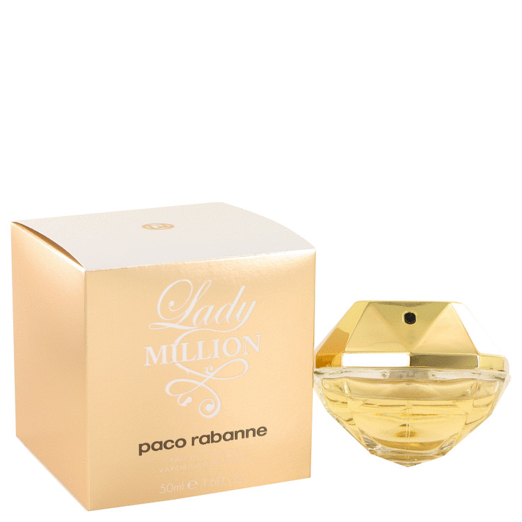 Paco Rabanne Eau De Toilette Spray 1.7 Oz Lady Million Perfume By Paco Rabanne For Women