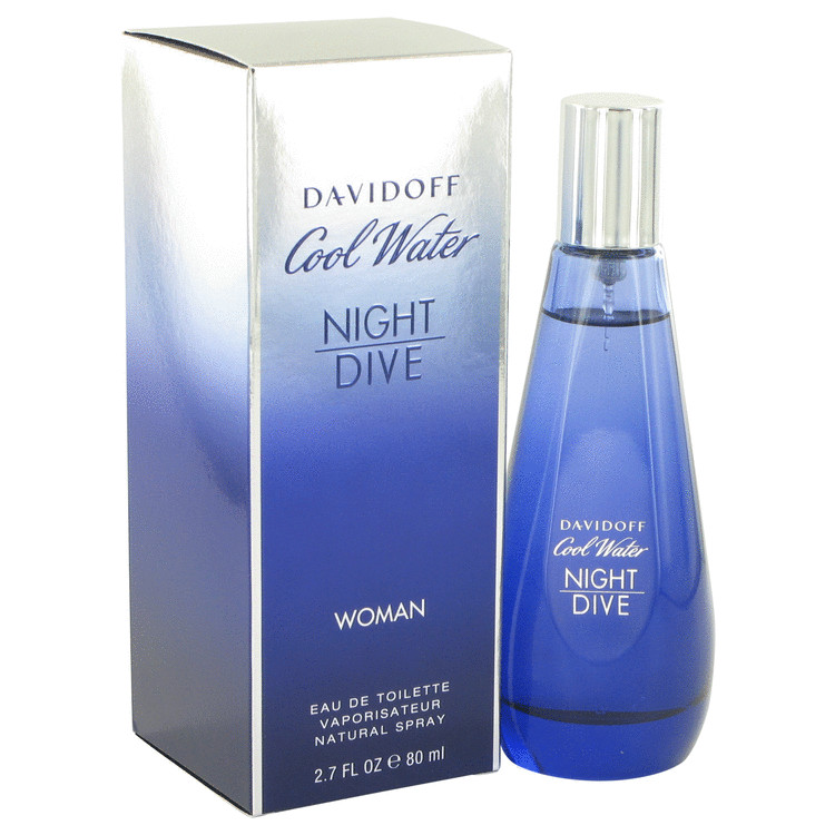 Davidoff Eau De Toilette Spray 2.7 Oz Cool Water Night Dive Perfume By Davidoff For Women
