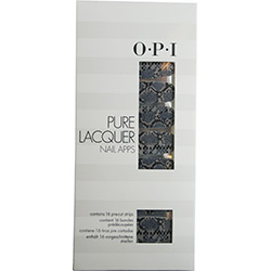 Opi Pure Lacquer Nail Apps--blk/grey Rattlesnake--16 Pre-cut Strips By Opi For Women