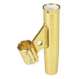 Lee'S Tackle Lee's Clamp-on Rod Holder - Gold Aluminum - Vertical Mount - Fits 1.660" O.d. Pipe
