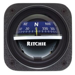 RITCHIE Ritchie V-537b Explorer Compass - Bulkhead Mount - Blue Dial