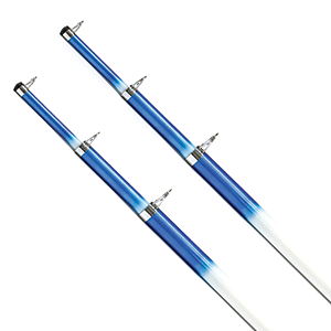 Tigress 15 N #39; Telescoping Fiberglass Outrigger Poles - 1-1/8" O.d. - White/blue - Pair