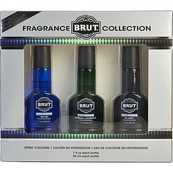 FABERGE Brut Variety 3 Piece Variety With Black, Blue  N  Special Reserve  N  All Are Cologne Spray 1 Oz (glass Bottles) By Faberge For 