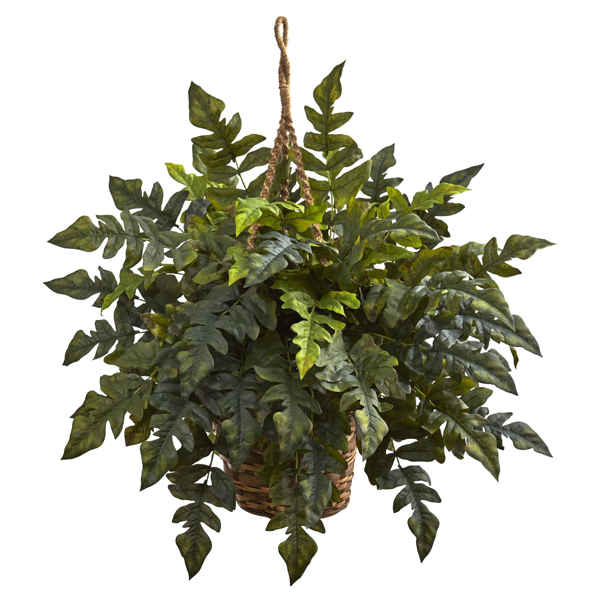 Nearly Natural Holly Fern Hanging Basket