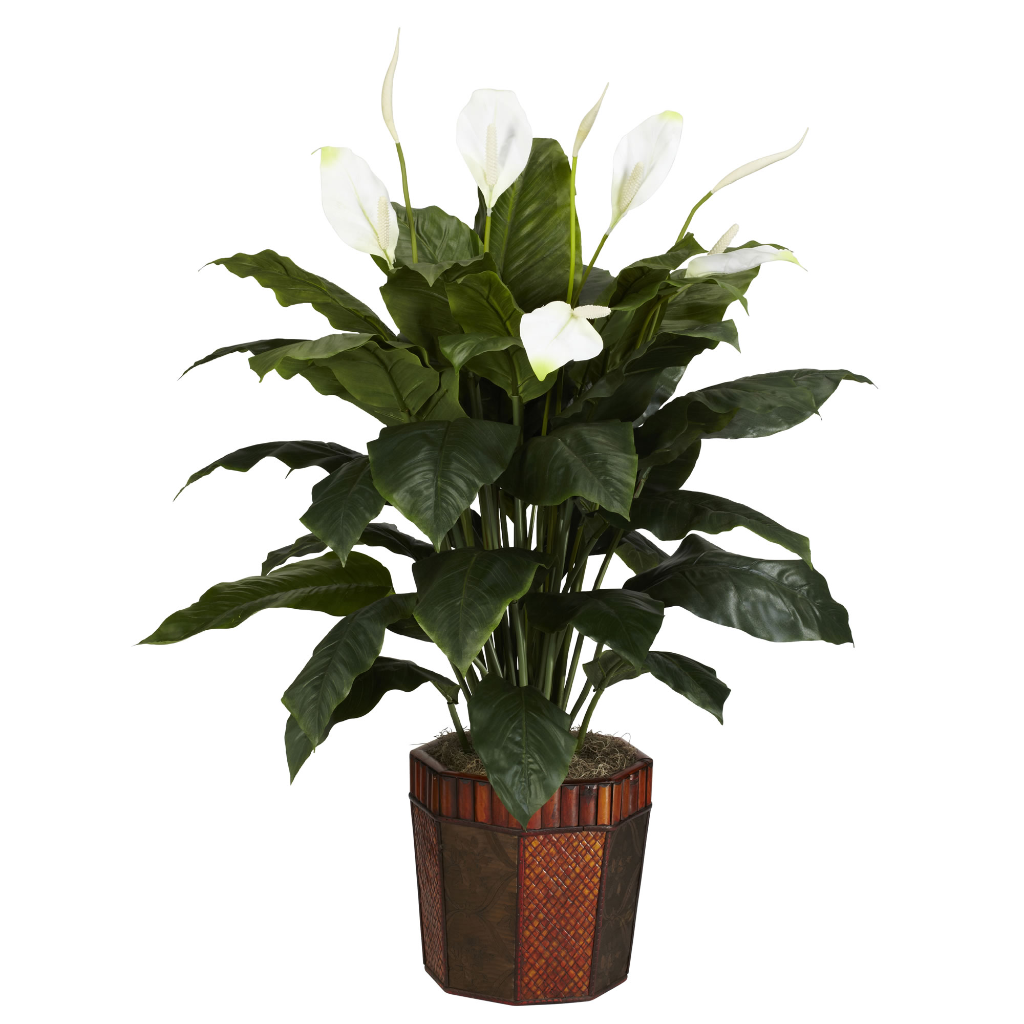 Nearly Natural Spathyfillum W/vase Silk Plant